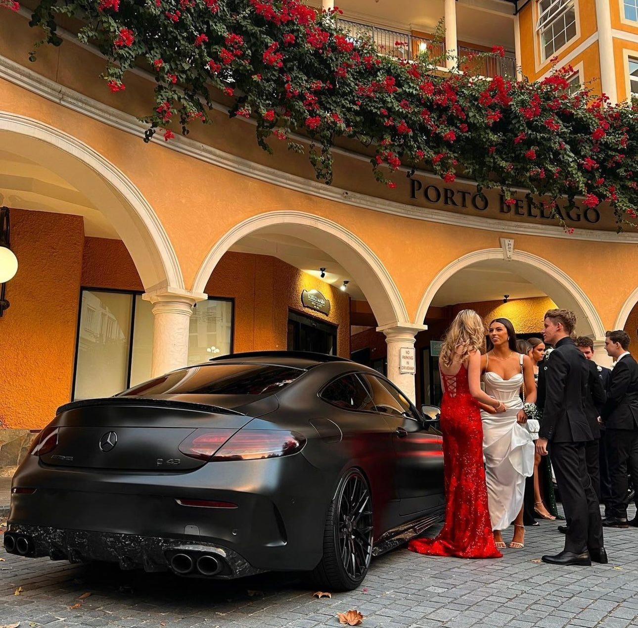Black Mercedes-AMG at Porto Bellago